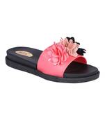 rubber Stylish Fancy Pink Platform Sandal For Women