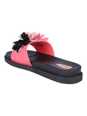rubber Stylish Fancy Pink Platform Sandal For Women 3