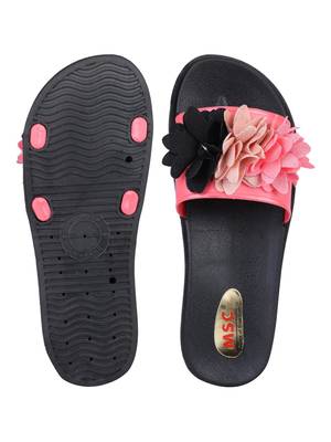 rubber Stylish Fancy Pink Platform Sandal For Women 4