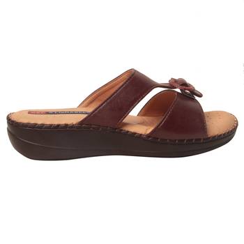 Women Maroon Leather Sandal 2
