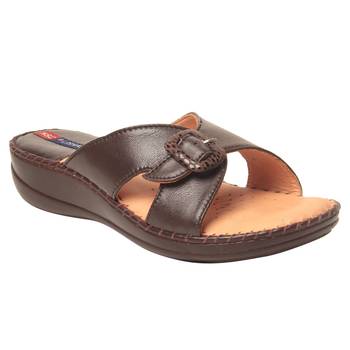 Women Brown Leather Sandal 1