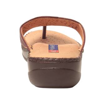Women Maroon Leather Sandal 4