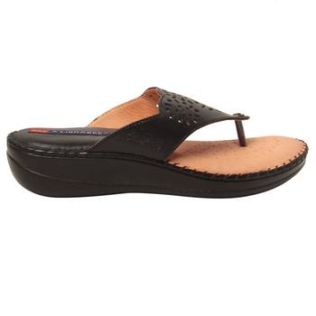 Women Black Leather Sandal 2