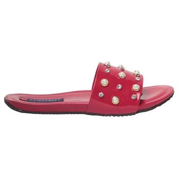 Women Red Synthetic Flats 2