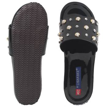 Women Black Synthetic Flats 5