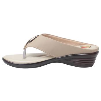 Women Cream Synthetic Sandal 3
