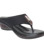 Women Black Synthetic Sandal