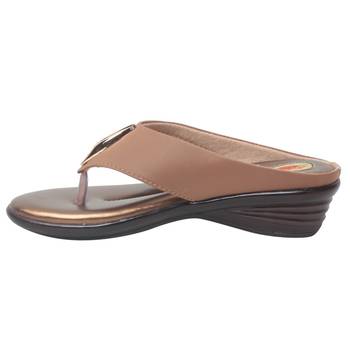 Women Beige Synthetic Sandal 3