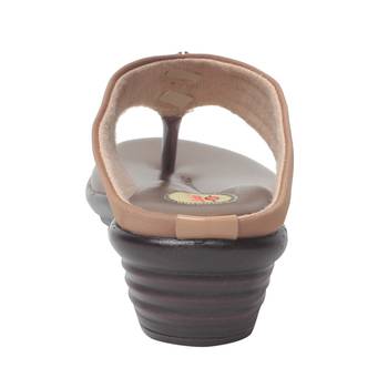 Women Beige Synthetic Sandal 4