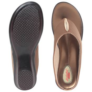 Women Beige Synthetic Sandal 5