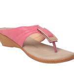 women peach synthetic Sandal