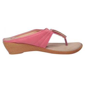 women peach synthetic Sandal 2