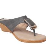 Women Grey Synthetic Sandal