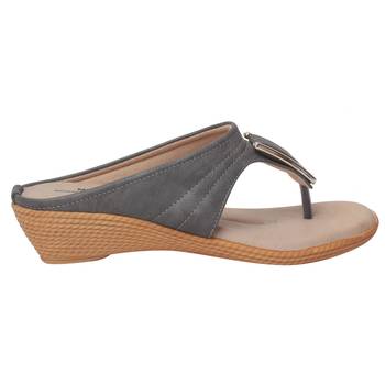 Women Grey Synthetic Sandal 2