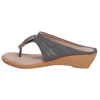 Women Grey Synthetic Sandal 3