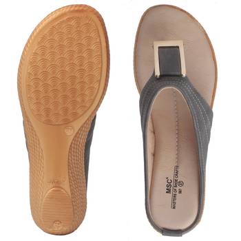 Women Grey Synthetic Sandal 5