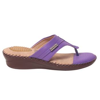 Women Synthetic Purplee Sandal 2