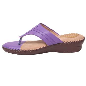 Women Synthetic Purplee Sandal 3