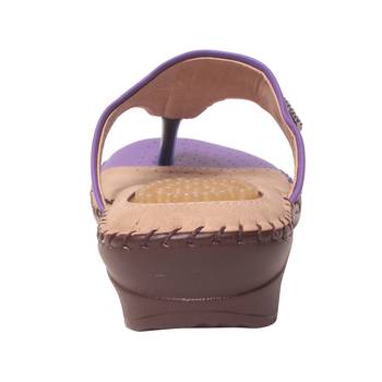 Women Synthetic Purplee Sandal 4