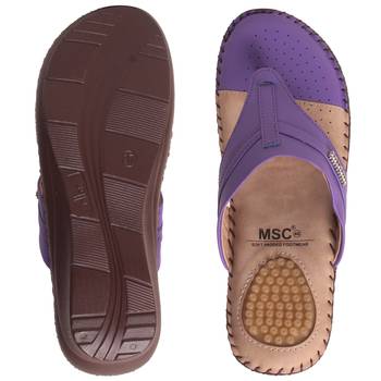 Women Synthetic Purplee Sandal 5