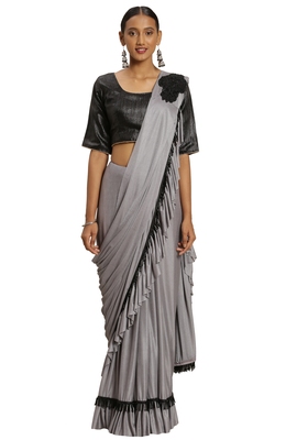 plain fancy saree