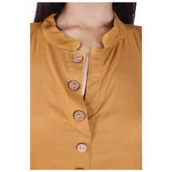 beige Long Rayon Kurta 4