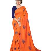 Pink Embroidered Silk Saree With Blouse