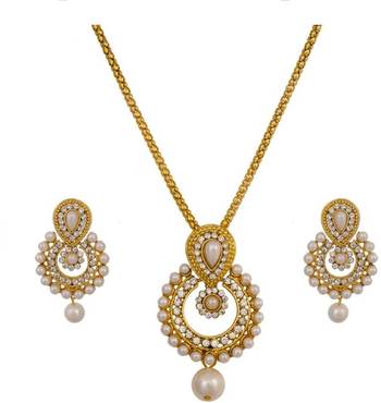 Gold Pearl Necklace-Sets 1