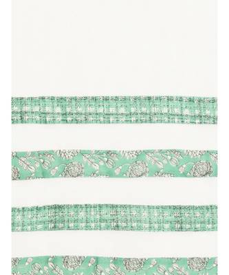 Green printed Cotton Kurta Palazzo and Dupatta Set 4