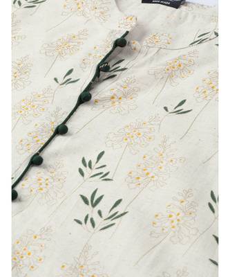 off white printed Cotton Kurta Palazzo and Dupatta Set 2