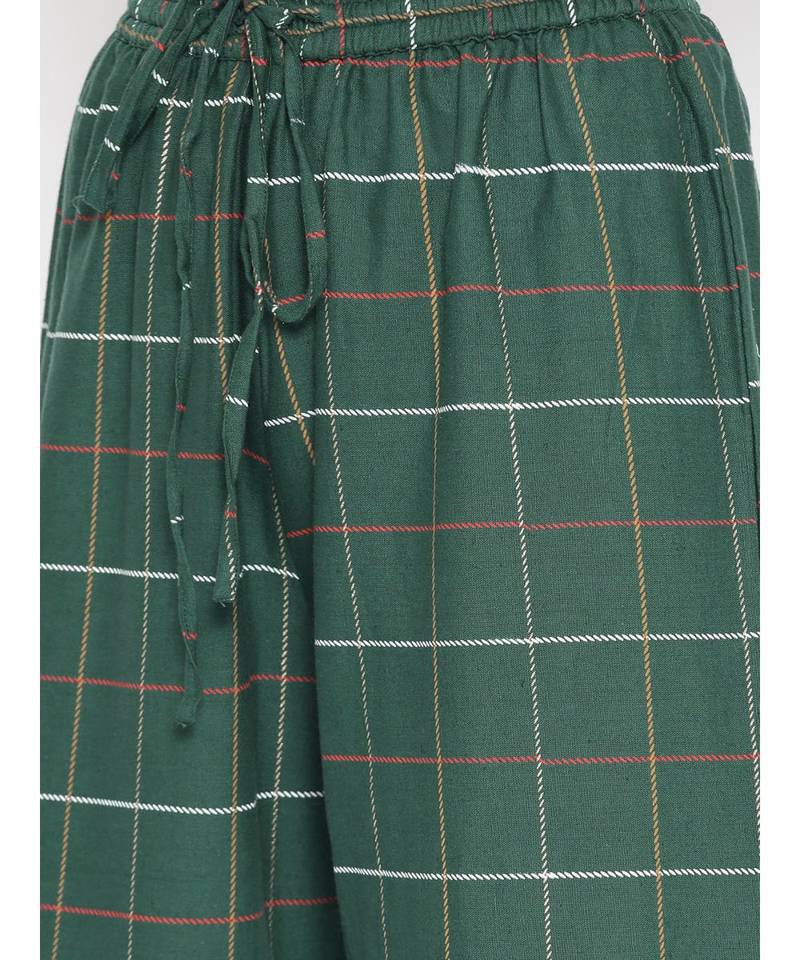 off white printed Cotton Kurta Palazzo and Dupatta Set