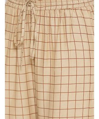 Brown printed Cotton Kurta Palazzo and Dupatta Set 3