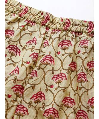 Green printed Cotton Kurta and Palazzo Set 6
