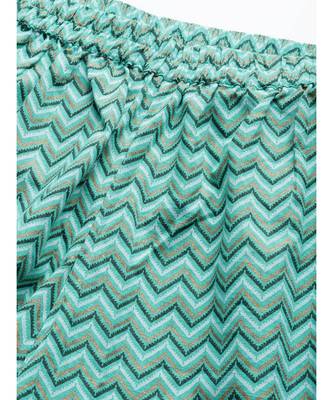 Green printed Cotton Kurta and Palazzo Set 6