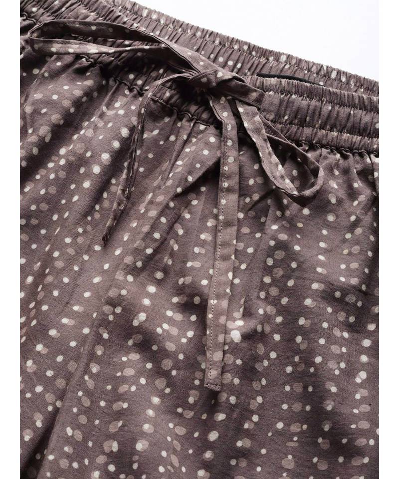 Pink printed Cotton Kurta and Palazzo Set