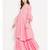 Pink plain Cotton Kurta and Skirt Set