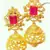 BEAUTIFUL FINE  STUD RUBY JHUMKA EARRING