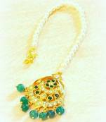 Beautiful EMERALD golden maang tikka