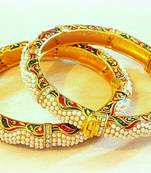 Ethnic pearl studded MEENA bangles