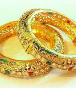 Ethnic COLORED STONE AD studded bangles