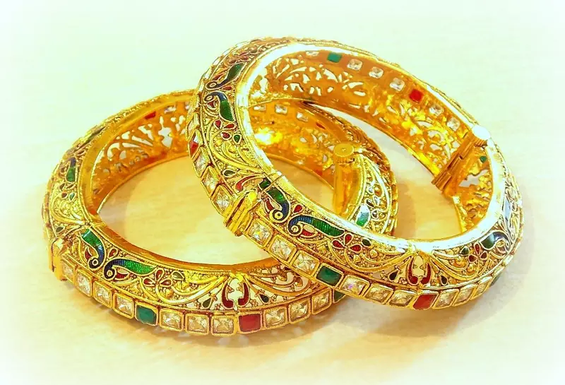 Ethnic COLORED STONE AD studded bangles