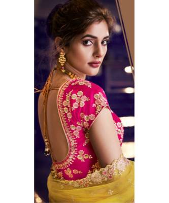 magenta art silk ethnic-lehengas with blouse 2