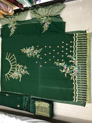 Green embroidered santoon salwar 2