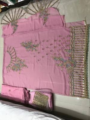 Pink embroidered santoon salwar 2