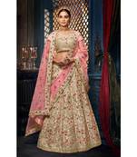 cream dupion silk ethnic-lehengas with blouse