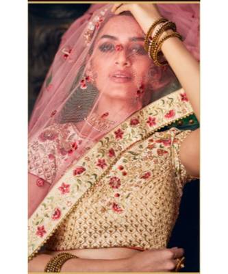 cream dupion silk ethnic-lehengas with blouse 2