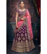 purple dupion silk ethnic-lehengas with blouse