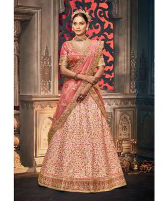 baby-pink dupion silk ethnic-lehengas with blouse 1