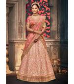 baby-pink dupion silk ethnic-lehengas with blouse