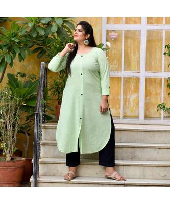Mint green long kurta 1